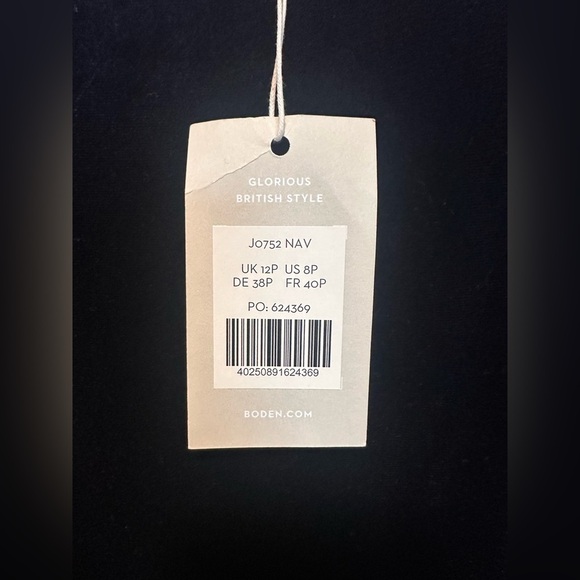 Boden Velvet Navy Blue Dress Size 8P - Picture 12 of 16